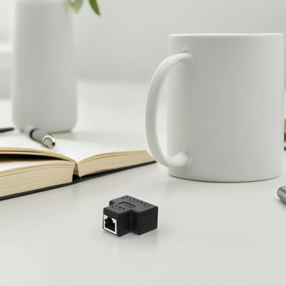 

3Pcs Network Splitter Ethernet Adapter Male to Dual Female Lan Cable Splitter High Speed for Home Office Network Expansion