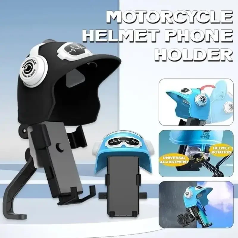 Motorcycle Phone Holder Waterproof Phone Holder Bracket With Helmet Waterproof Shade Cell Phone Holder