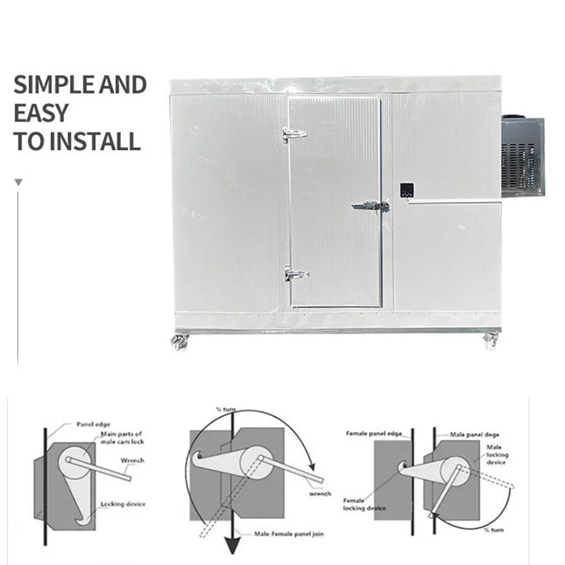 Semi Hermetic Compressor Cold Room Walk in Freezer for Frozen Fish Seafood Storage Indonesia Custom