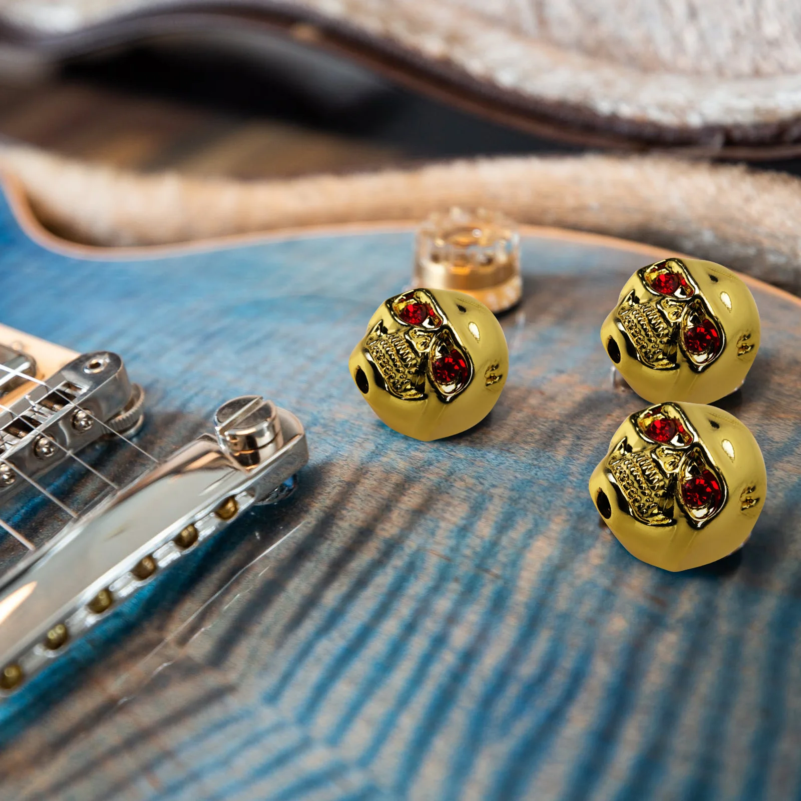 

1pcs Electric Guitar Knob Caps Skull Design Metal Volume Control Rotary Knobs For Guitar Bass Audio Equipment Accessory