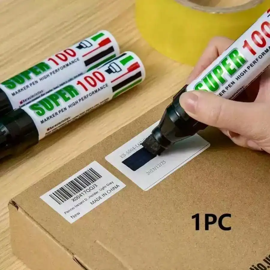 1/3 Extra-Large Markers for Identity Theft Prevention, Identity Protection, Privacy and Address Protection, Extra-Wide Chisel-Tip Permanent Markers, Suitable for Signs and Various Occasions, a Must-Have for Back-To-School Season