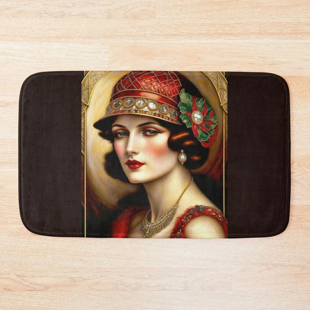 

Glamour Girls Of The Twenties-Mavis Bath Mat Non-Slip And Washable Kitchen Bathroom Rug Baths Bathroom Non-Slip Shower Mat