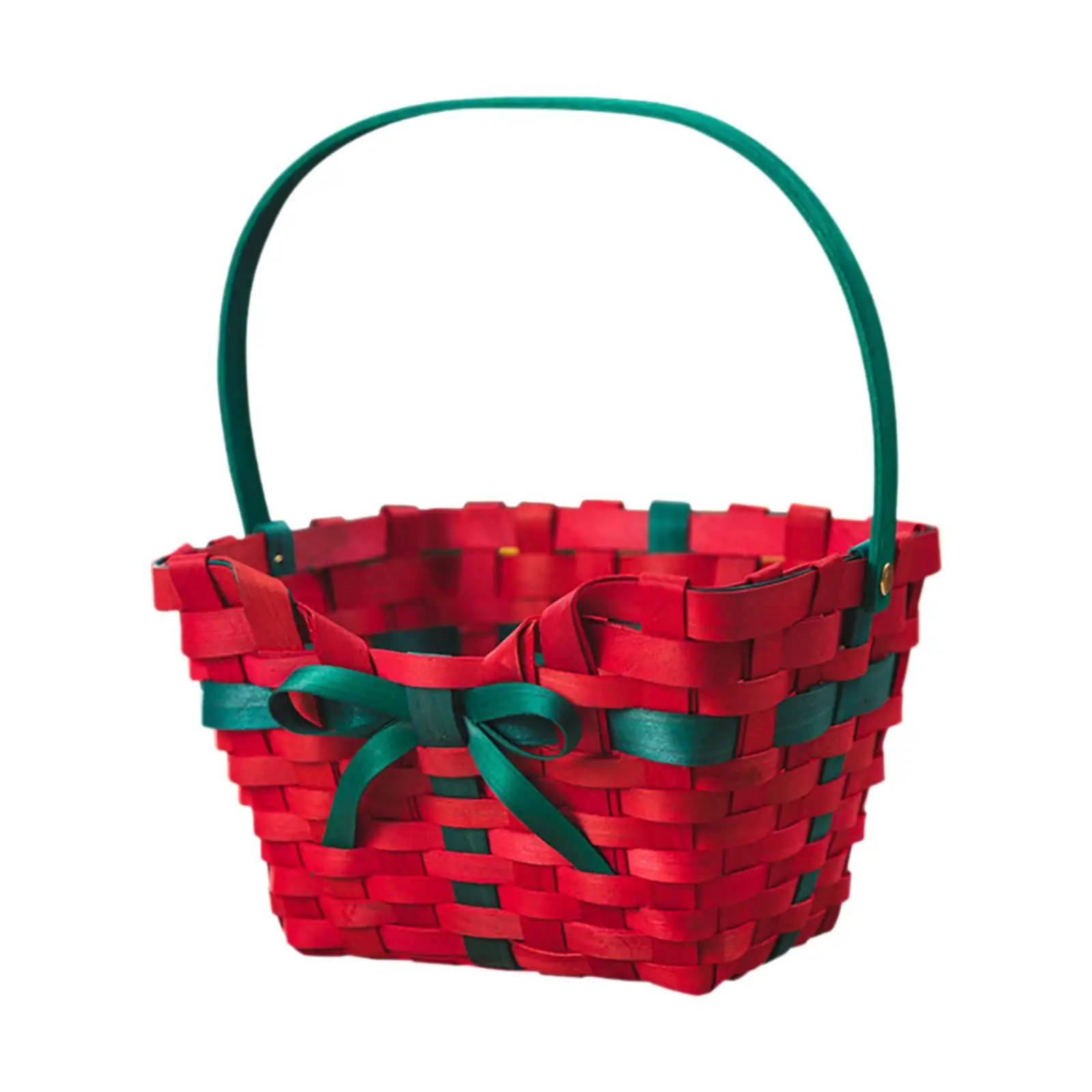 Christmas Gift Basket Multipurpose with Bow Ornament Party Favor Basket