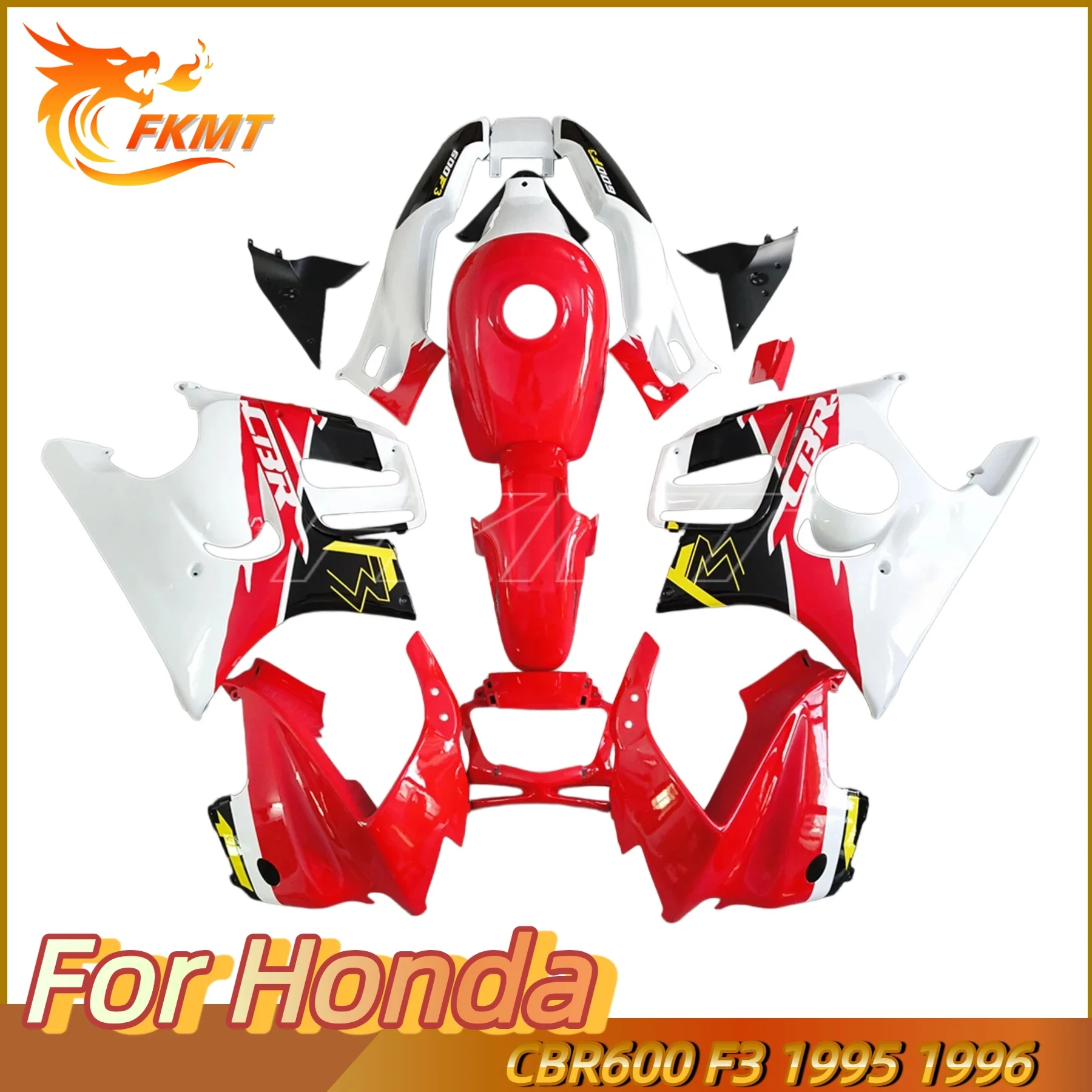 

Motorcycle Fairing For HONDA CBR 600 F3 CBR600F3 1995 1996 CBR600F3 95 96 CBR600F3 1995-1996 Red White Black Fairing Kit