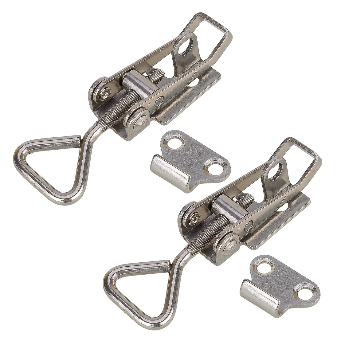 

DWCX 2 Sets Small Marine Toggle Latch Buckles with Keyhole Fastener Clamps for Boat Yacht RV Deck and Cabin Hardware