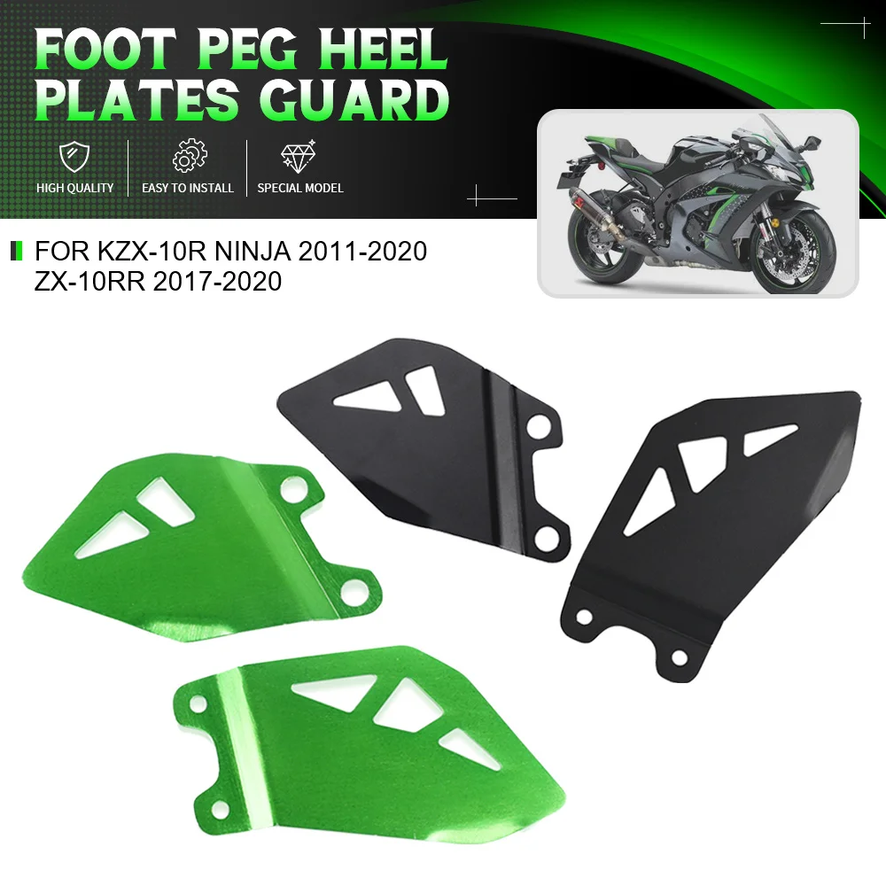 

For KAWASAKI ZX-10R NINJA 2011-2020 ZX-10RR 2017-2020 Motorcycle Foot Peg Footrest Rear Protector Heel Protective Cover Guard