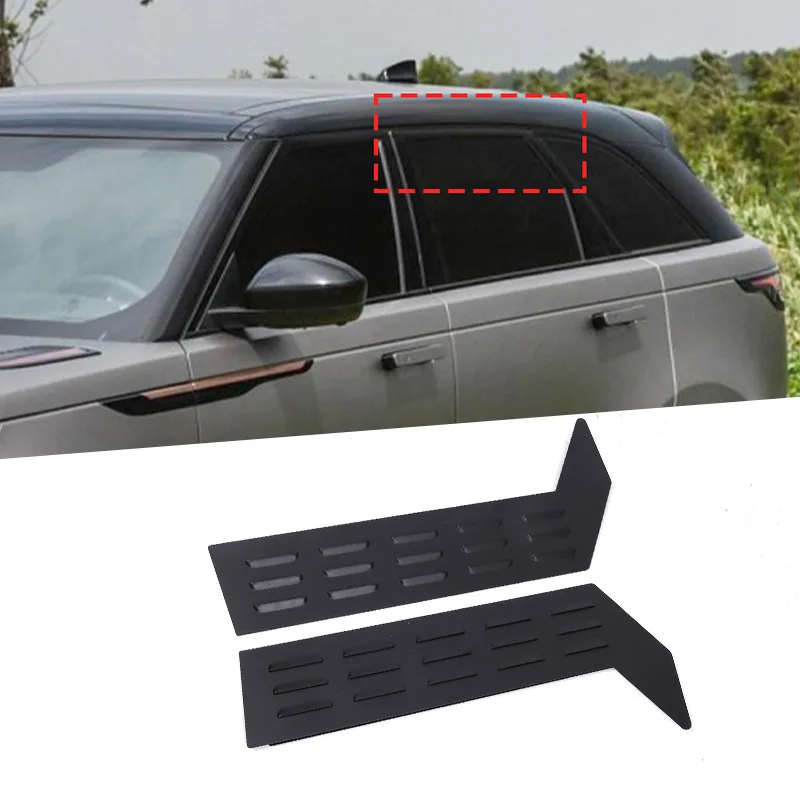 For Land Rover Range Rover Velar 2017-2024 Aluminum Alloy Car Rear Side Window Ventilation Panel Decoration Accessories