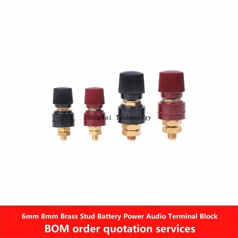 6mm 8mm Brass Studs High Current Premium Remote Battery Power Post Terminal Block Kit Auto Parts Terminal Block