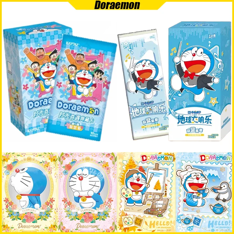 

Kayou Doraemon Cards Laser Ticket Imagine Pack Anime Collection Cards Mistery Boxes Board Games Toys Birthday Gifts for Kids