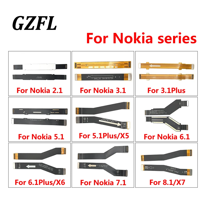 Tested NEW For Nokia 2.1 3.1 5.1 6.1 7.1 8.1 X5 X6 X7 Plus Main FPC LCD Display Connect Mainboard Flex Cable Ribbon