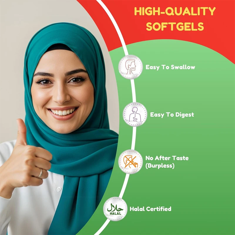 Halal Vitamin D, 5000 IU Soft Capsules,. Non GMO, Gluten Free, Supports: Structure, Bones, Teeth, and Immune Function