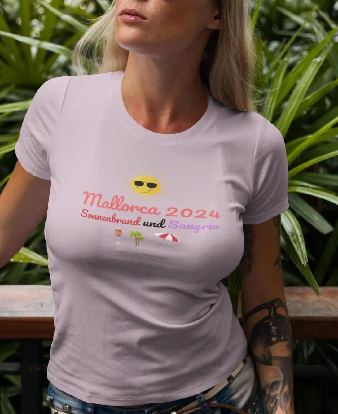 Mallorca 2024 T Shirt Sunburn and Sangria Holiday for Holidays Cotton