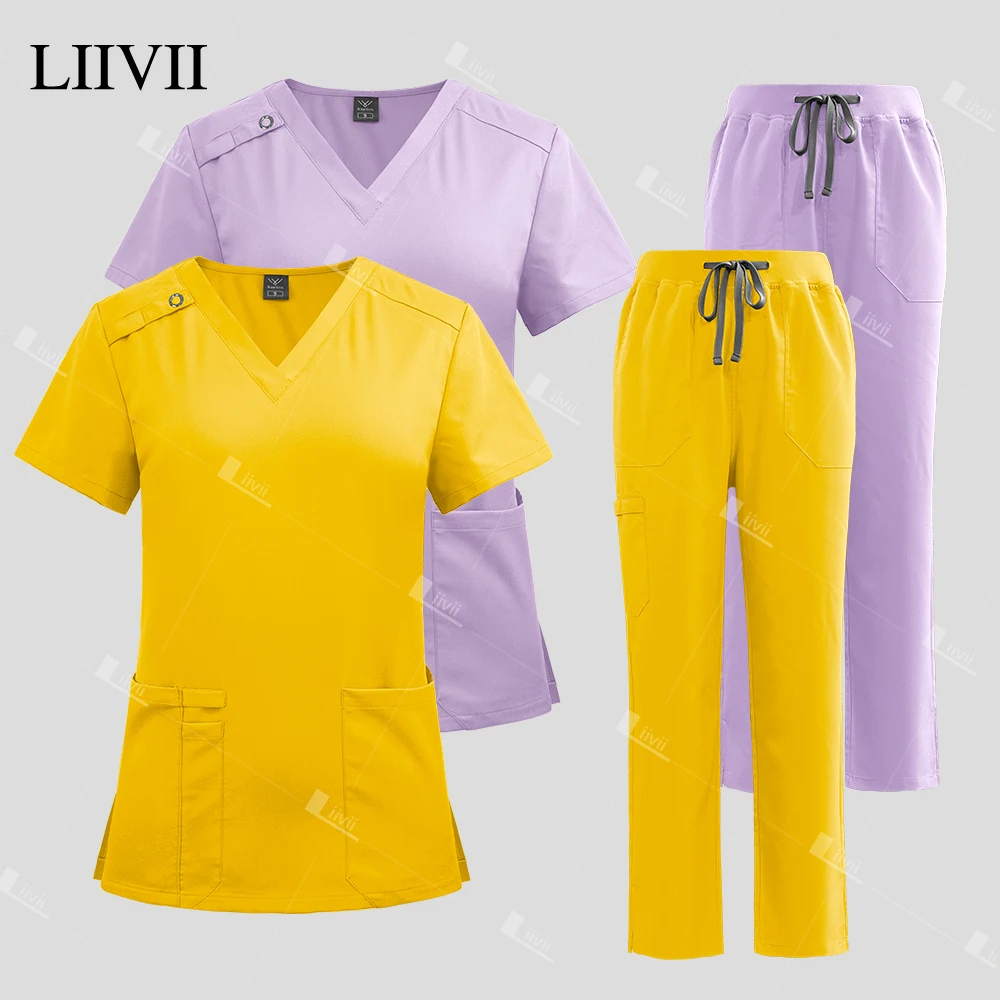 

Surgical Uniforms Medical Nursing Suit Nurse Accessories Pet Clinic Vet Scrubs Set Dental Hospital Work Clothing Beauty Workwear