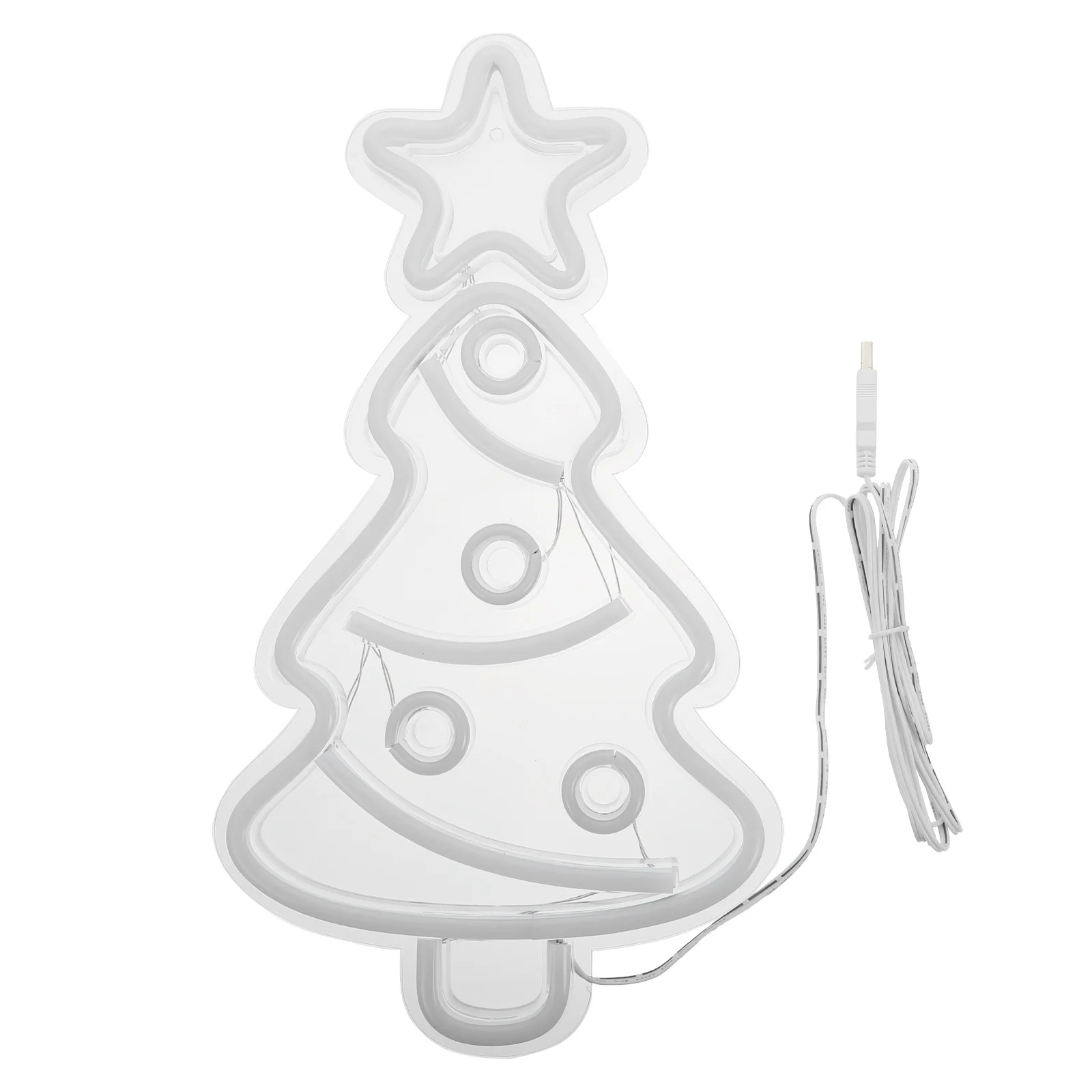 Néon arbre de noël lumière LED décoration parure de noël doux sain éclairage chambre salon étude bureau utilisation