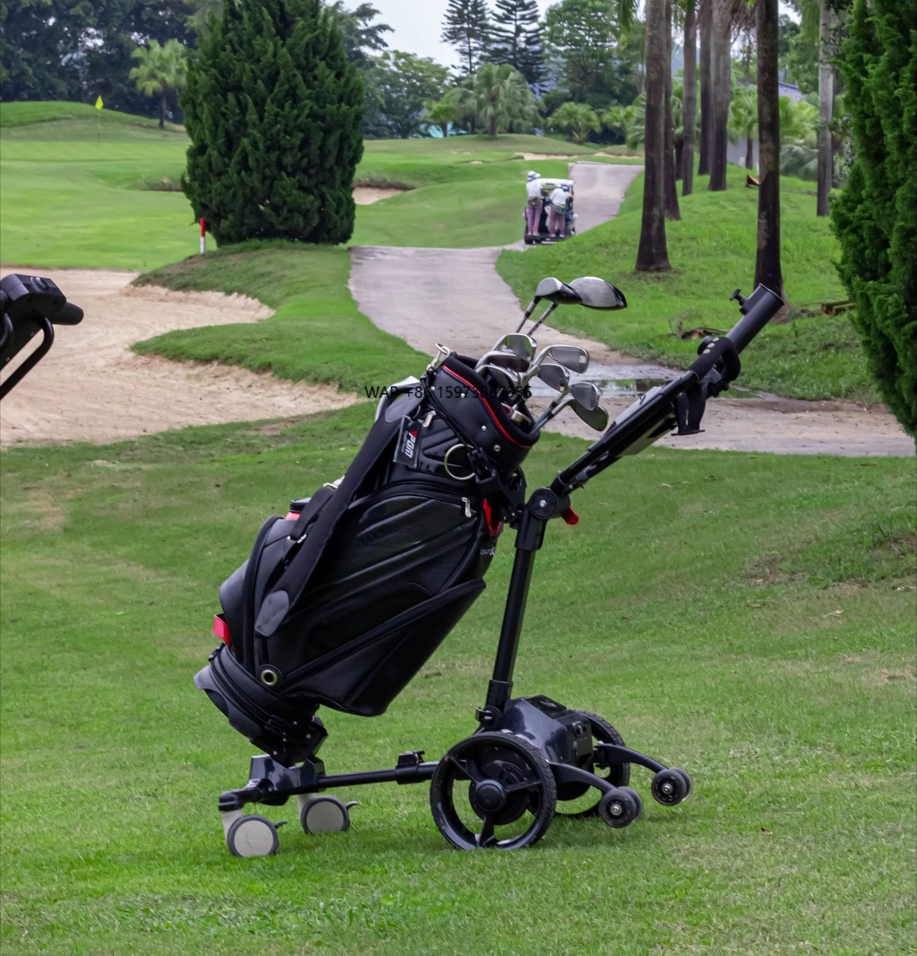 

Wholesale Price Remote Control Golf Trolley Open Foldable Lightweight Golf Push Trolley With App Control