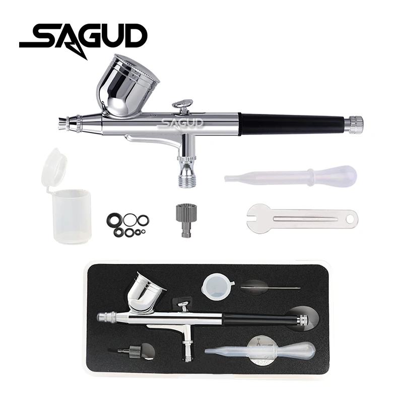 Airbrush Model SD130 Multi-Purpose Dual-Action Gravity Feed Spray Gun Set For Spray Auto Graphics Art Crafts Tattoos Cake