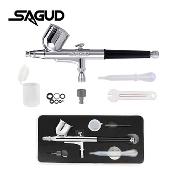Airbrush Model SD130 Multi-Purpose Dual-Action Gravity Feed Spray Gun Set For Spray Auto…