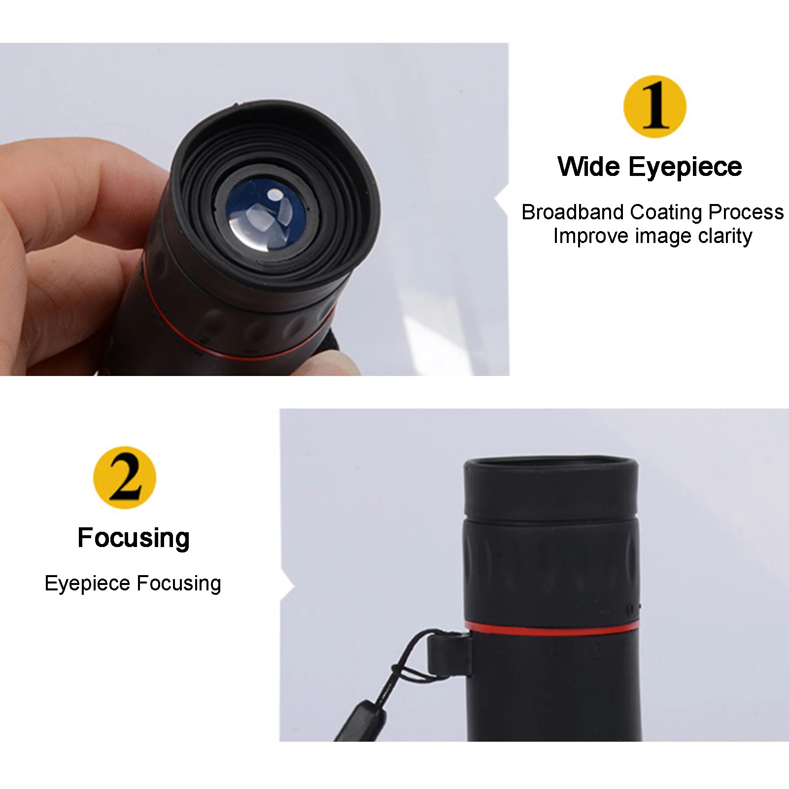 Mini Monocular Telescope 8x21 High Definition Night Vision Monocular Telescope For Smartphone & Handheld High Power Telescope