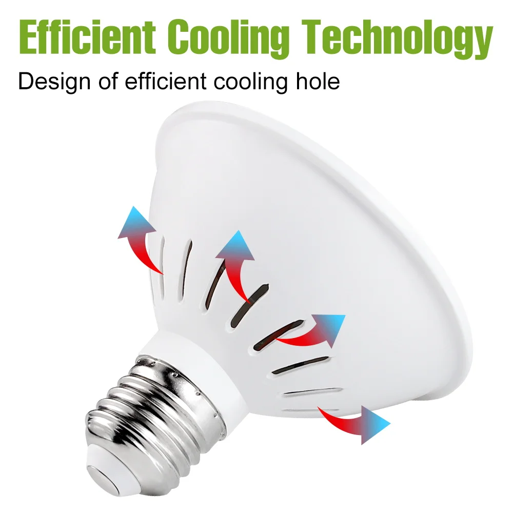 E27/E26 220 فولت LED تنمو ضوء لمبة الطيف الكامل مصباح النبات داخلي الزراعة المائية زهرة زراعة الخضروات تزايد الأضواء 110 فولت