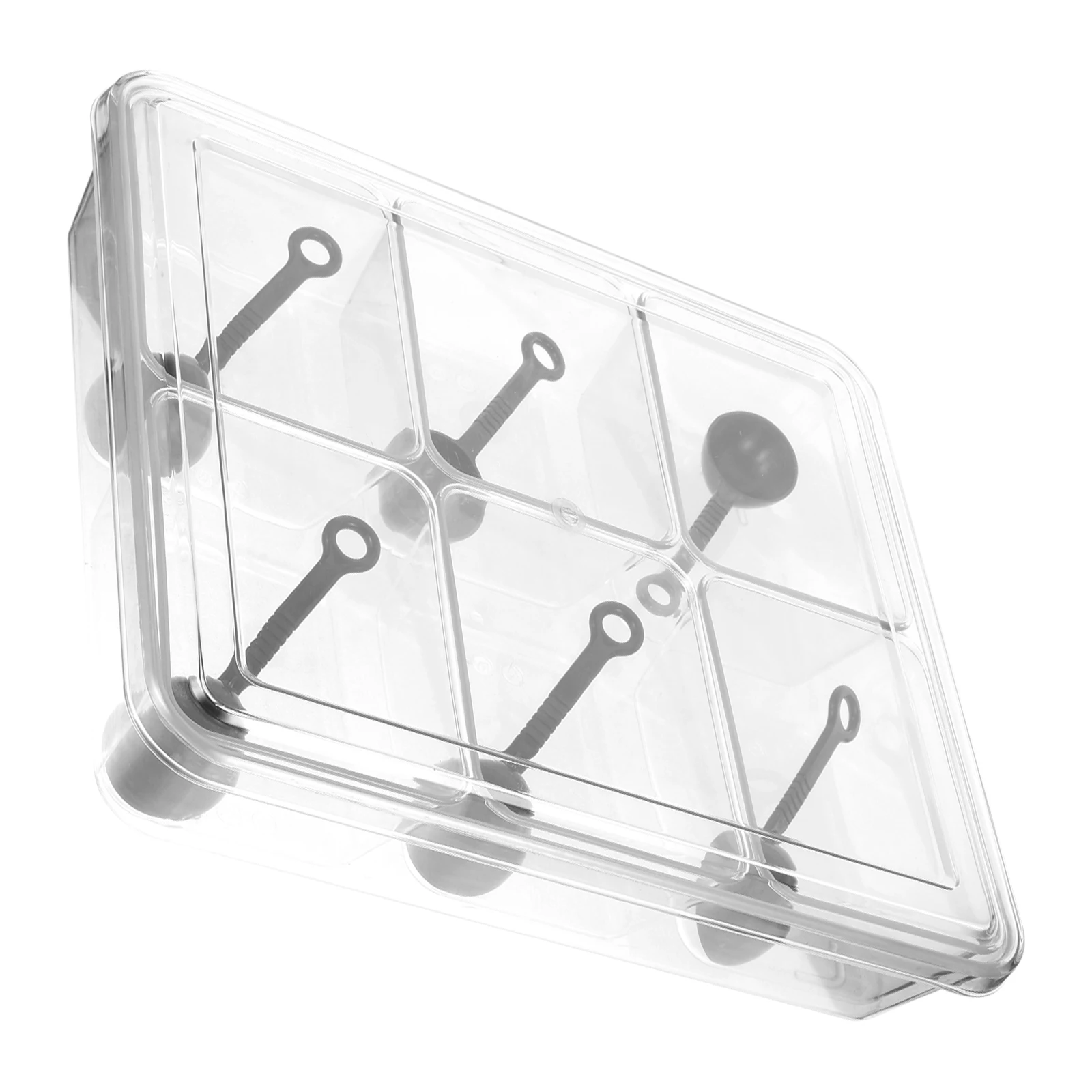 

6 Compartment Condiment Box Set PC Thickened Lids Spoons Multi Functional Snack ganizer Bar Supplies Fruit Dispenser Storage