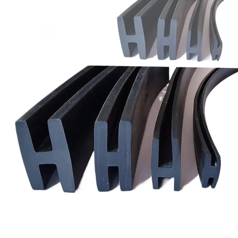 Custom H-Shape Rubber Sealing Strip for Glass & Metal Panel,Draft Stopper,Edge Protection,Anti-Collision,Weather Resistant