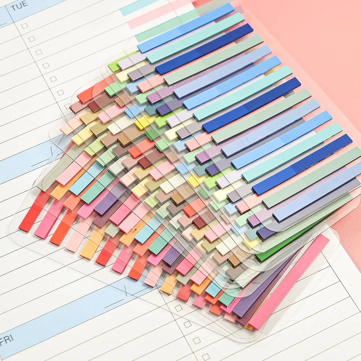 Autocollants colorés translucides pour Index PET, marqueurs de surbrillance, papeterie pour étudiants, Notes autocollantes pour sujets, signets, 300 pièces