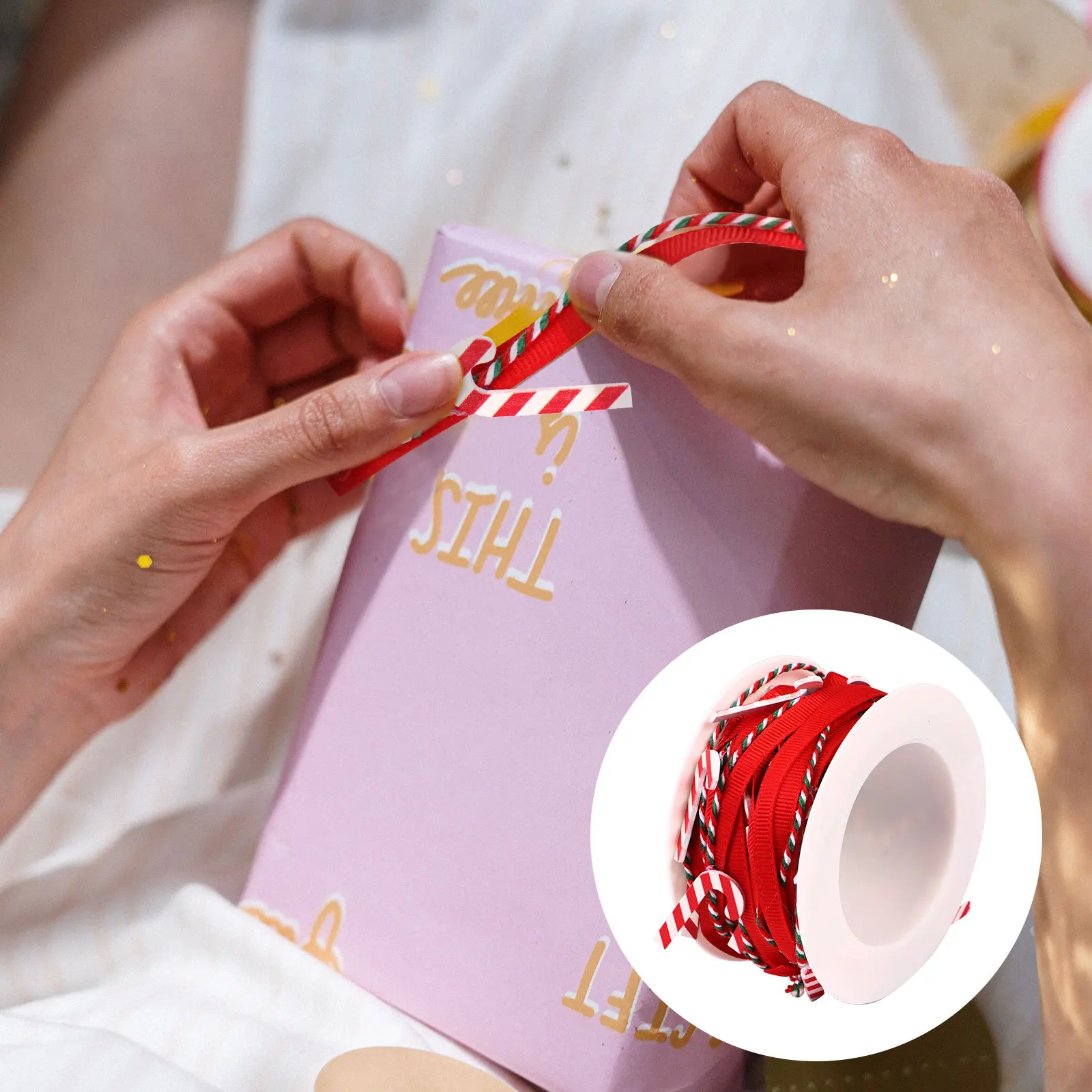 

5m Long Christmas Ribbon Stylish Wedding Gift Box Wrapping Exquisite Bow Knots for Unique Craft Projects Gift Wrapping Ribbon