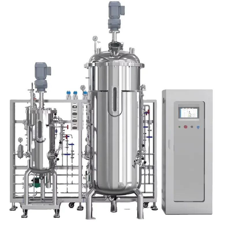 i Automatic Fermenter Cell Cultivation Bioreactor Microbial Fermentation Tank with SIP PLC System Motor & Engine 1 Year