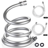 1.5/2/3M PVC Silicone Shower Head Hose Flexible Pipe Tube High Pressure Water Powerful Multilayer Plumbing Bathroom Accessories