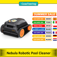 CoasTeering Nebula Cordless Robotic Pool Cleaner, 180 Mins Runtime, Wall Climbing , Brushless Motors, Smart Navigation, Cleaning