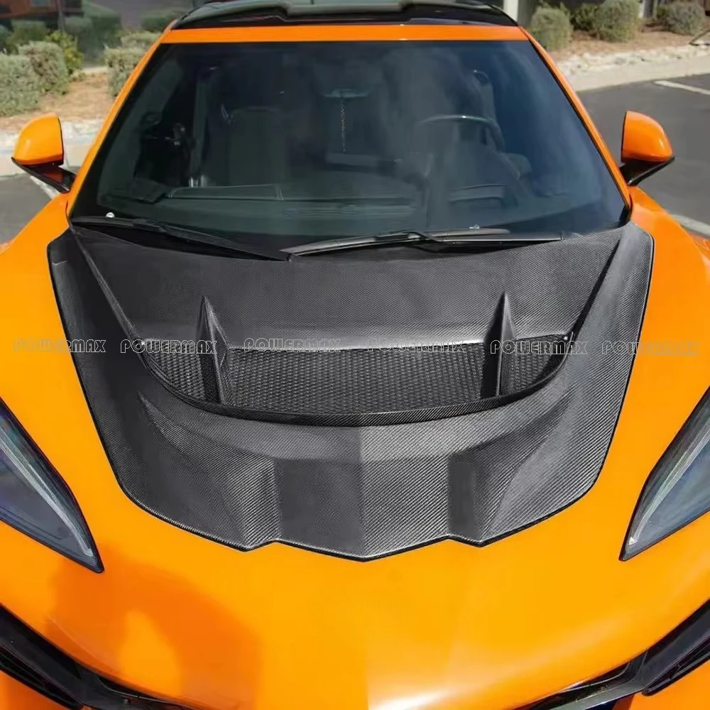 

Carbon Fiber ZR1 V1 Style Front Engine Hood for C8 Corvette Stingray C8 E-ray Z06 Convertible 2019+ Engine Bonnet