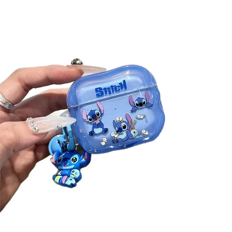 ديزني غرزة الكرتون حقيبة سماعة الاذن مع قلادة ل Airpods 4 3 2 1 Pro Pro2 أنيمي لينة مكافحة قطرة قذيفة لطيف الغطاء الواقي #6