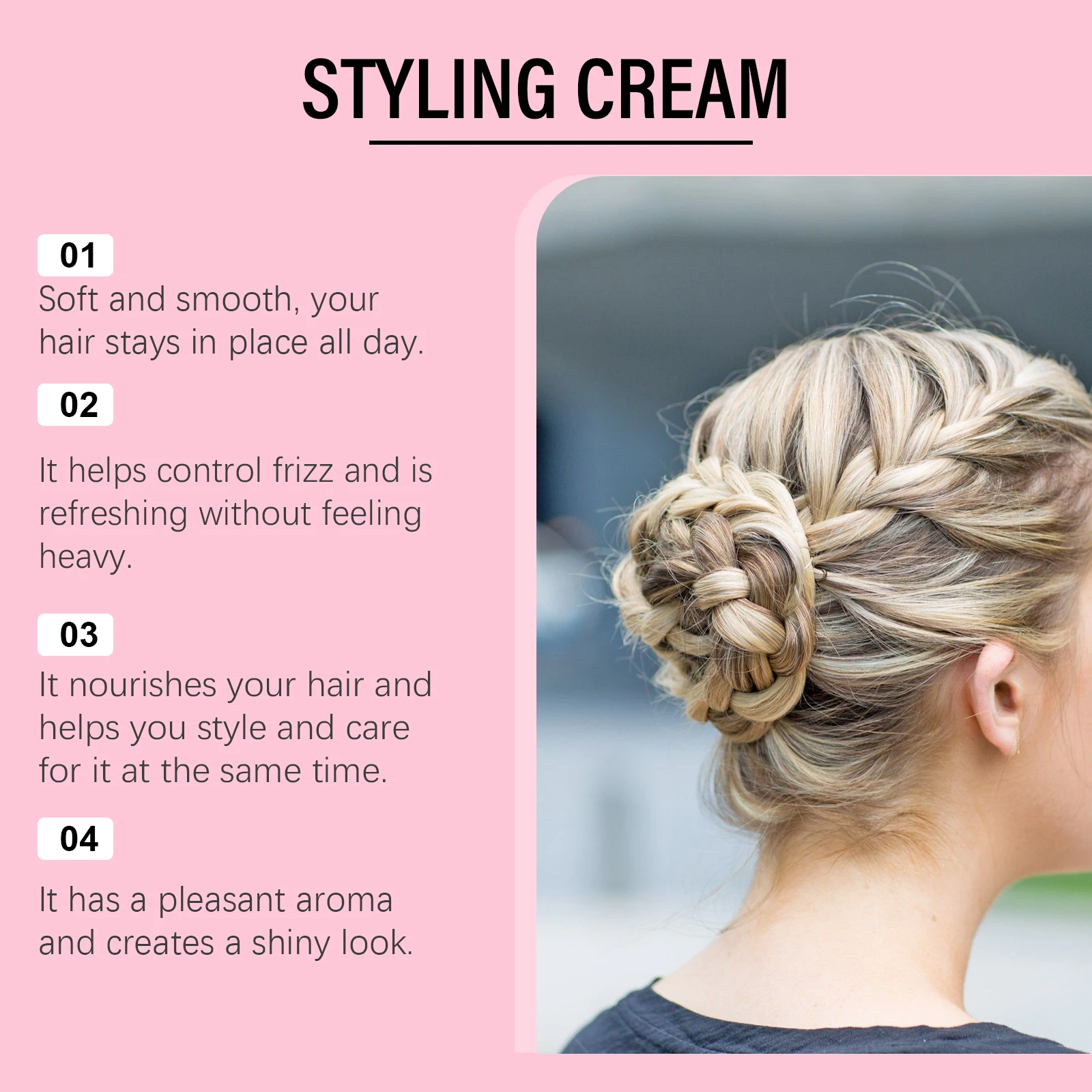 3in1 كريم تصفيف الشعر طويل الأمد التحكم في الحواف تجعيد الشعر كريم تصفيف الشعر تيمز كسر فيكس بانج دهن جل شعر صغير صغير #3