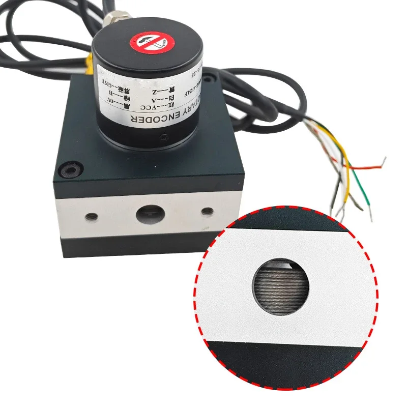 E38S Rope Encoder 1000ppr Pull Wire Displacement Pull Rope Sensor Pull Wire Drawstring Encoder 500mm 1000mm 1200mm 1500mm 2000mm