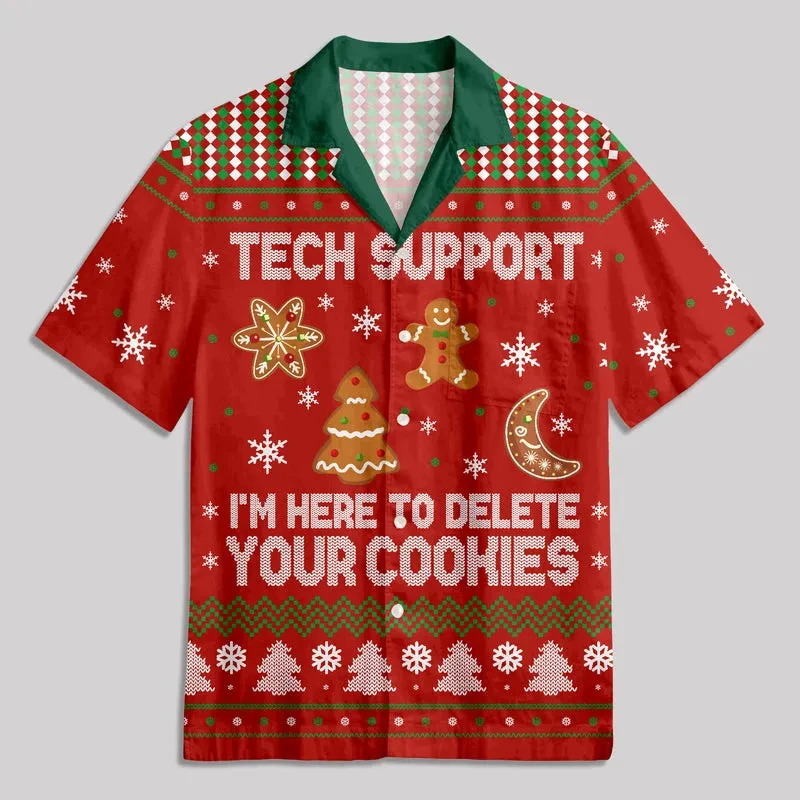 

2026 Merry Christmas Cartoon Santa Holiday Shirt Unisex 3D Printed Funny Dinosaur Aloha Shirts Short Sleeve Lapel Blouse Camisa