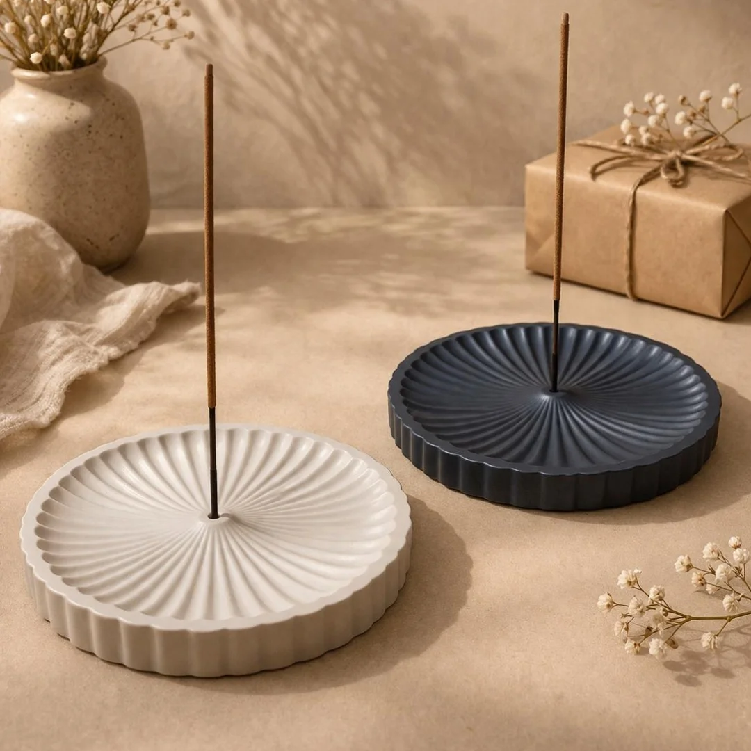 Moule en silicone pour support d'encensoir, moule de moulage en résine DIY pour collecteur de cendres d'encensoir, artisanat de décoration intérieure