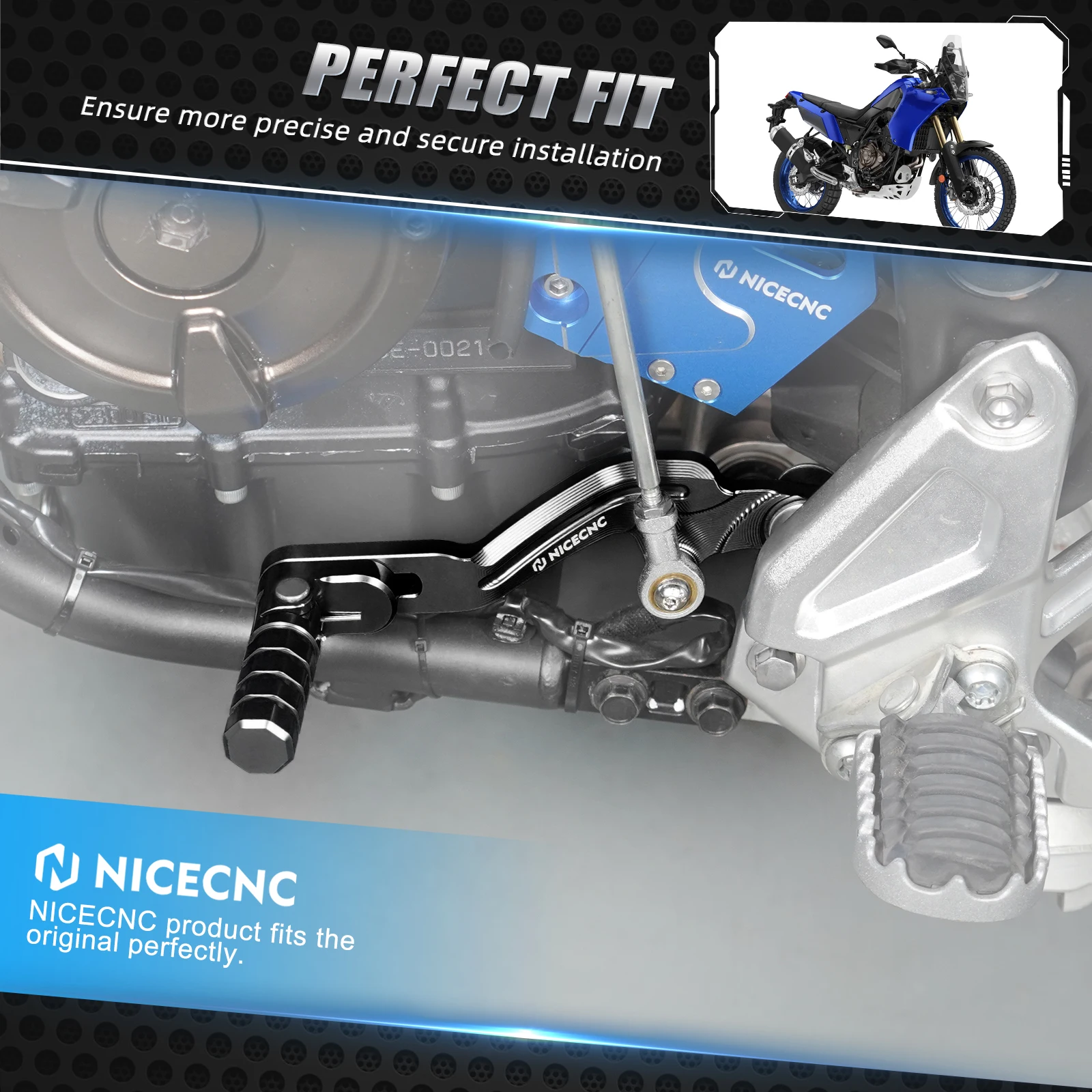 (EU-Lager) NICECNC Für Yamaha Tenere 700/XTZ700 2019-2024 Hinterradbremshebel Schaltpedal Gangschalter Tenere 700 Zubehör – Detail 11