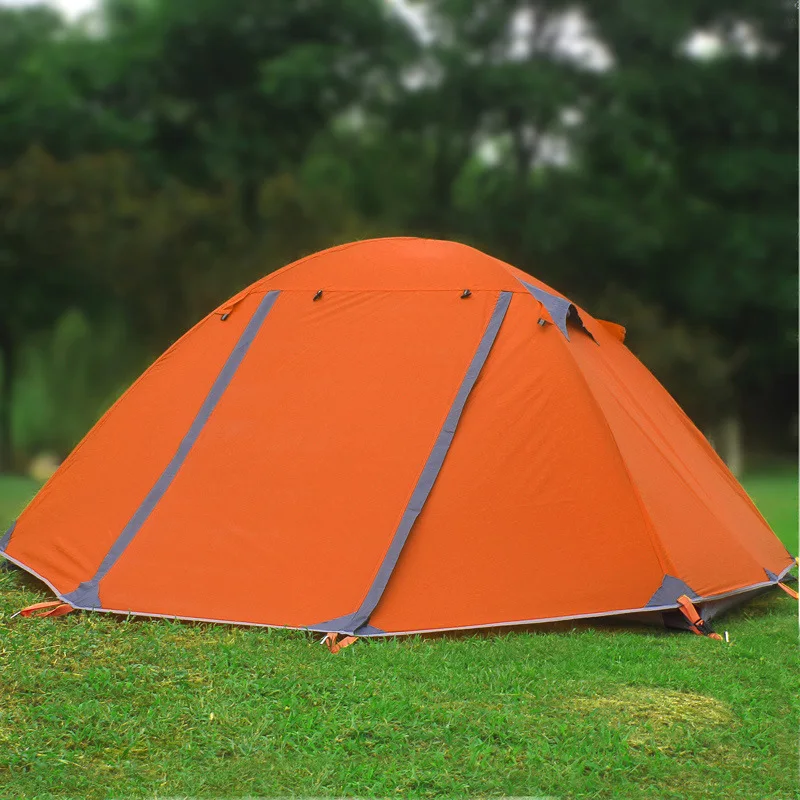 

Camping tent outdoor double 3-4 people double aluminum pole outdoor windproof rainstorm waterproof tent