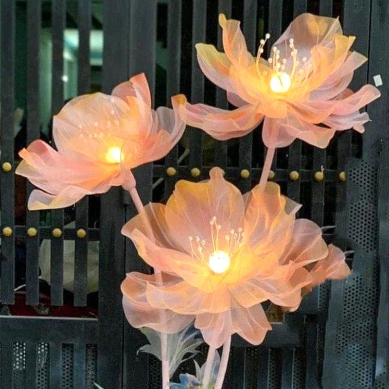 

Flower DIY Floor-to-ceiling Lantern Strip Opening And Closing Lantern Gauze Christmas Wedding Decoration Shop Window Atmosphere