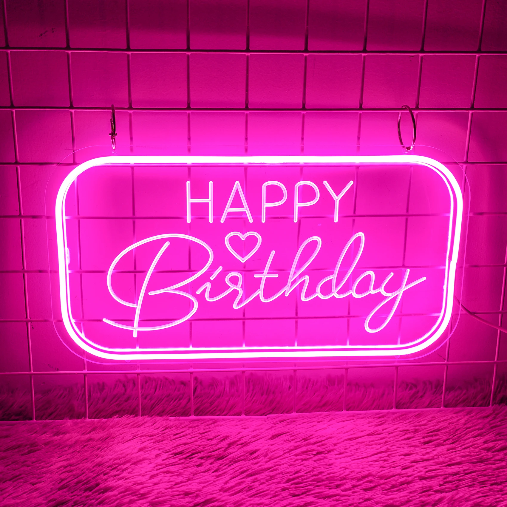 Happy Birthday Neon Sign Personalized Gift Party Decoration LED Light Bedroom Wall Decor Gift For Friend Birthday Gifts