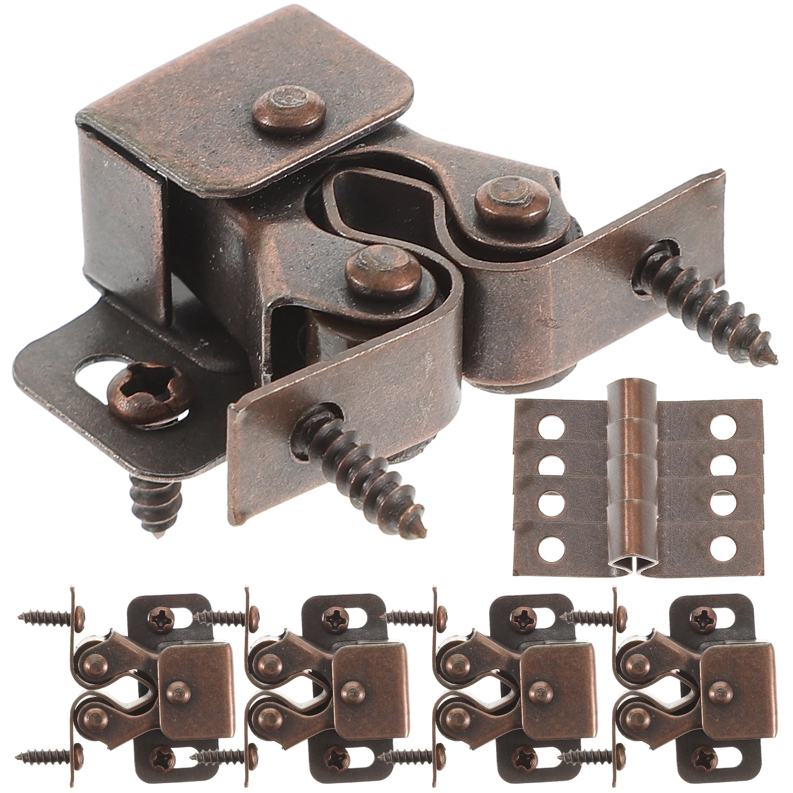 20pcs Latch Cold Rolled Steel Rv Shower Latch Double Door Lock Spring Buckle Rv Closet Screen Rollers Shower Door