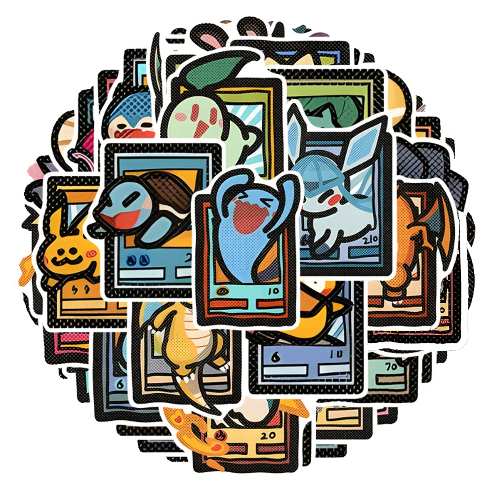 10/30/50/103 Stück Pixel-Style Anime Pokemon Graffiti-Aufkleber für Laptop Handyhülle Wasserfeste Niedliche Charmander Squirtle Sticker – Detail 2