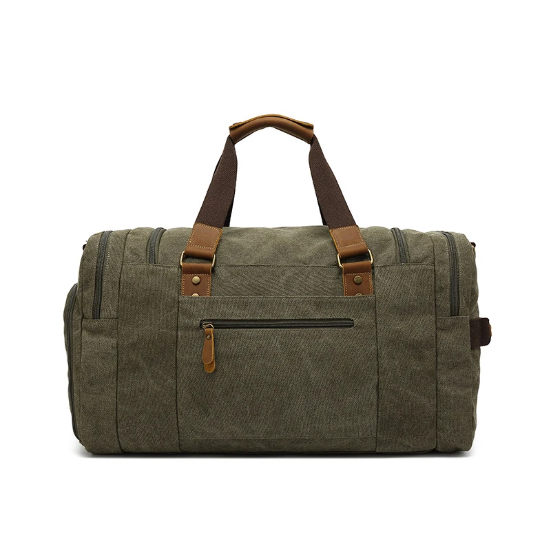 Casual canvas travel gym bag wet and dry luggage bag