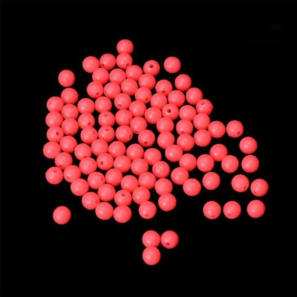 100pc/bag Fishing Floats Beads 4/5/6/8mm Round Fishing Beads Accessories Luminous Light Glowing Balls For Night Fishing