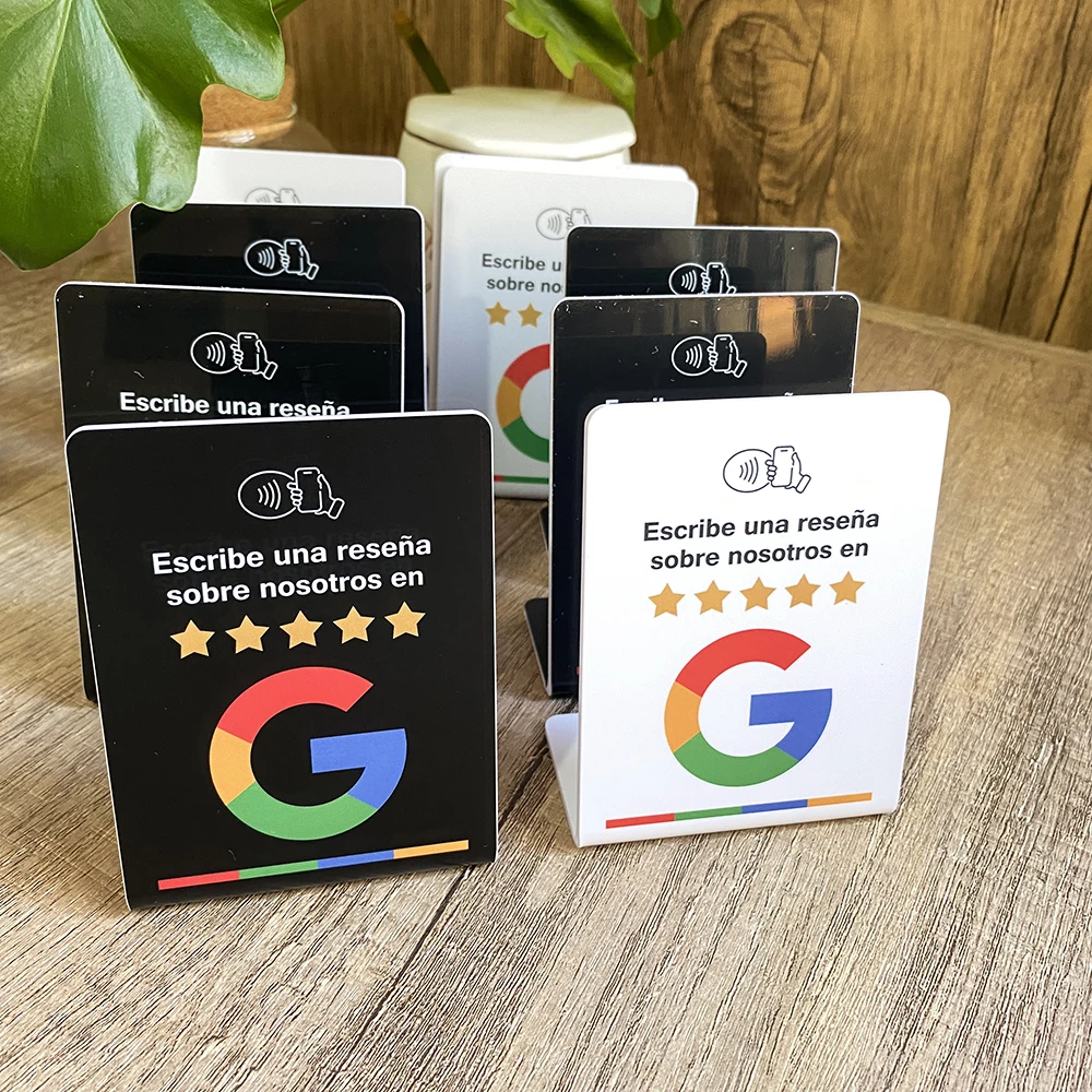 Small Size NFC Tap Table Display Google TripAdvisor Trustpilot Review NFC Stand NFC Table Display  for Boosting Business