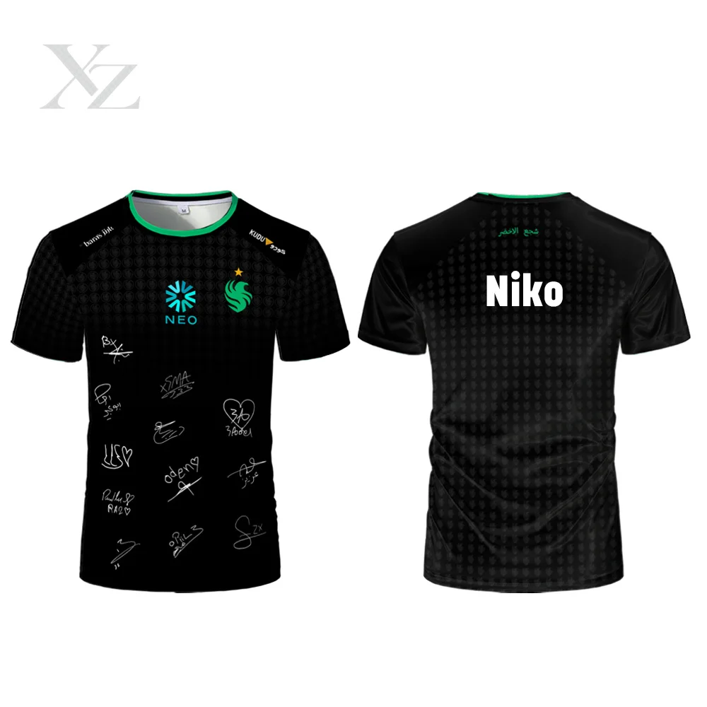 Premium Niko Jersey T-Shirt CS2 Esports CSGO Falcons Team Training Tee Unisex Streetwear Summer For 2025 Hot Sale Durable