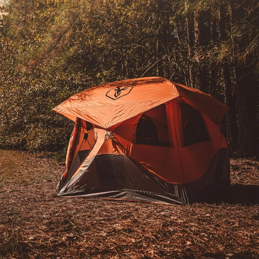 Imagem -02 - Tenda Resistente a uv t4 Fácil de Configurar Piso Removível Laranja 78x94x9 Polegadas para Pessoas