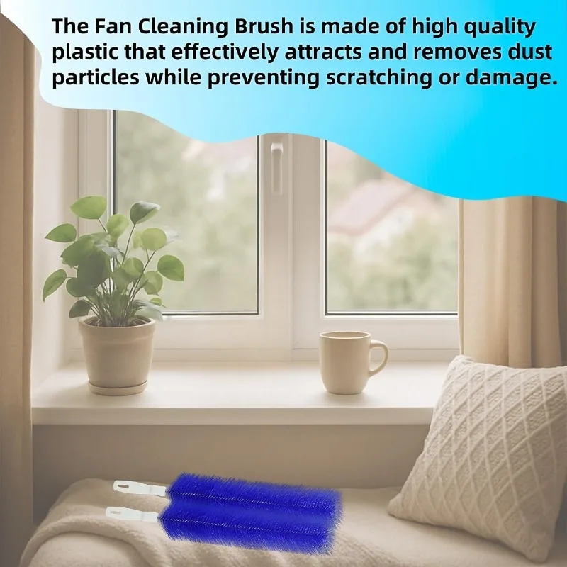 2PCS New fan blade cleaning brush, gap cleaning brush, clean air conditioning, home and car vents, curtains, blinds