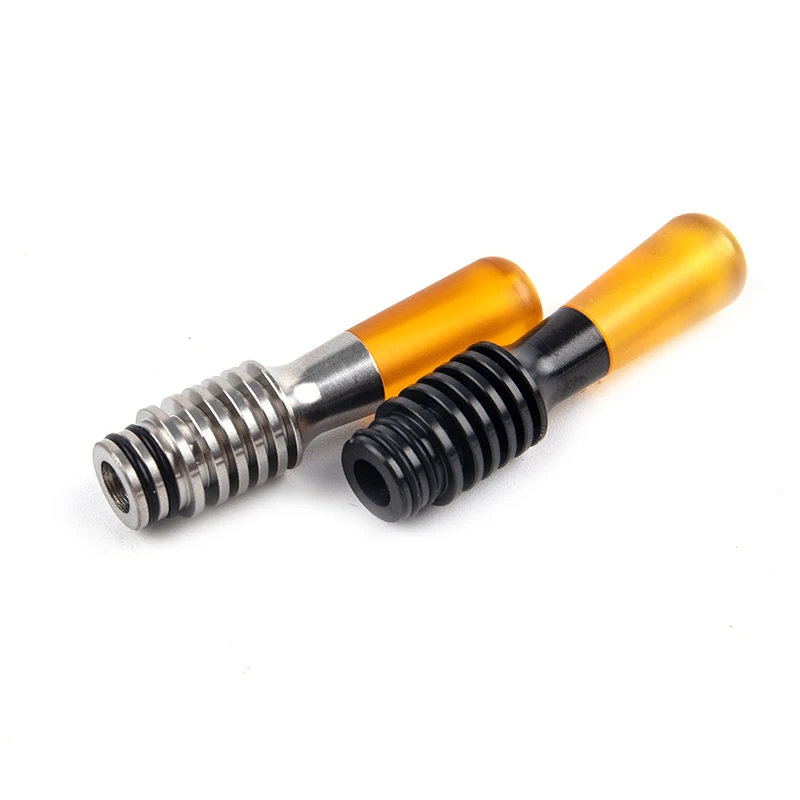 Drip Tip 510 Pipeta, Dripper Straw Joint, Resistência térmica, Anti escaldante, Base de aço inoxidável, Long 44mm, 1Pc
