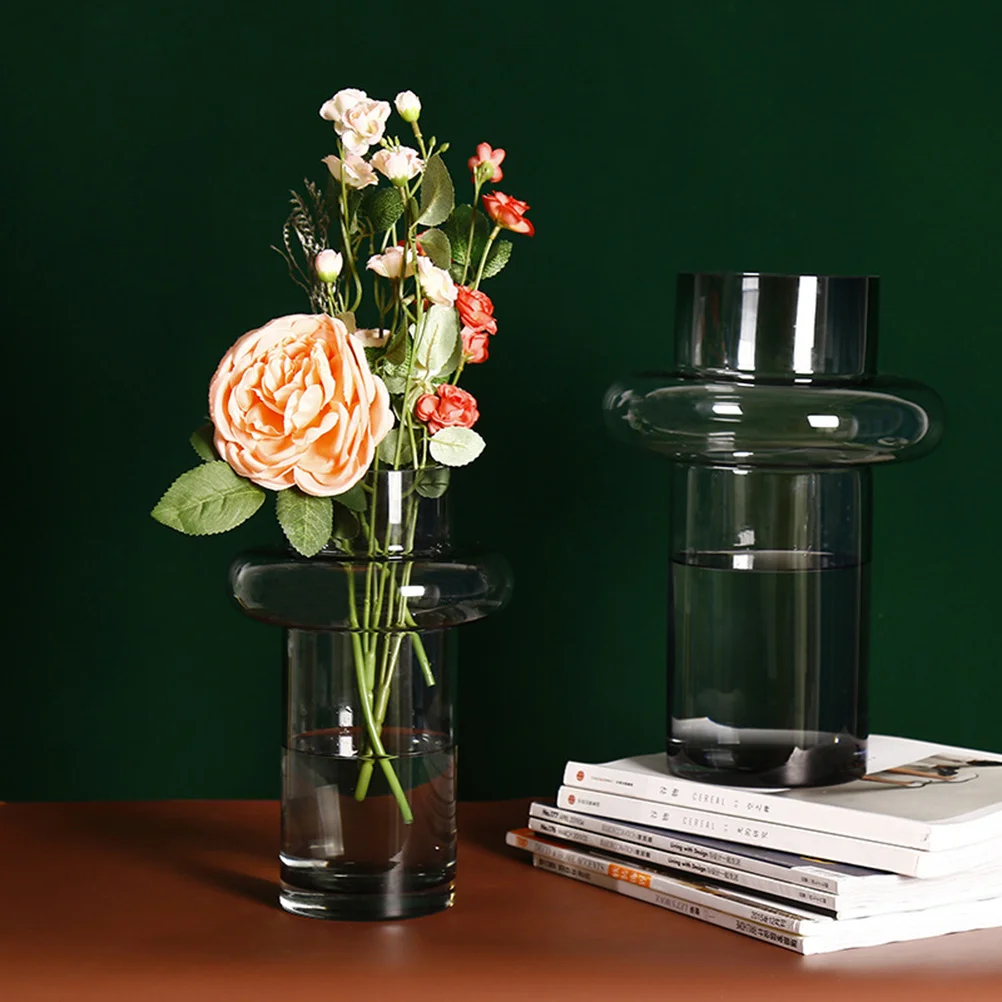 M Size Glass Vase Desktop Decoration Crafts Simple Flower Arranger for Home Office Garden Wedding Decor Glass Vase